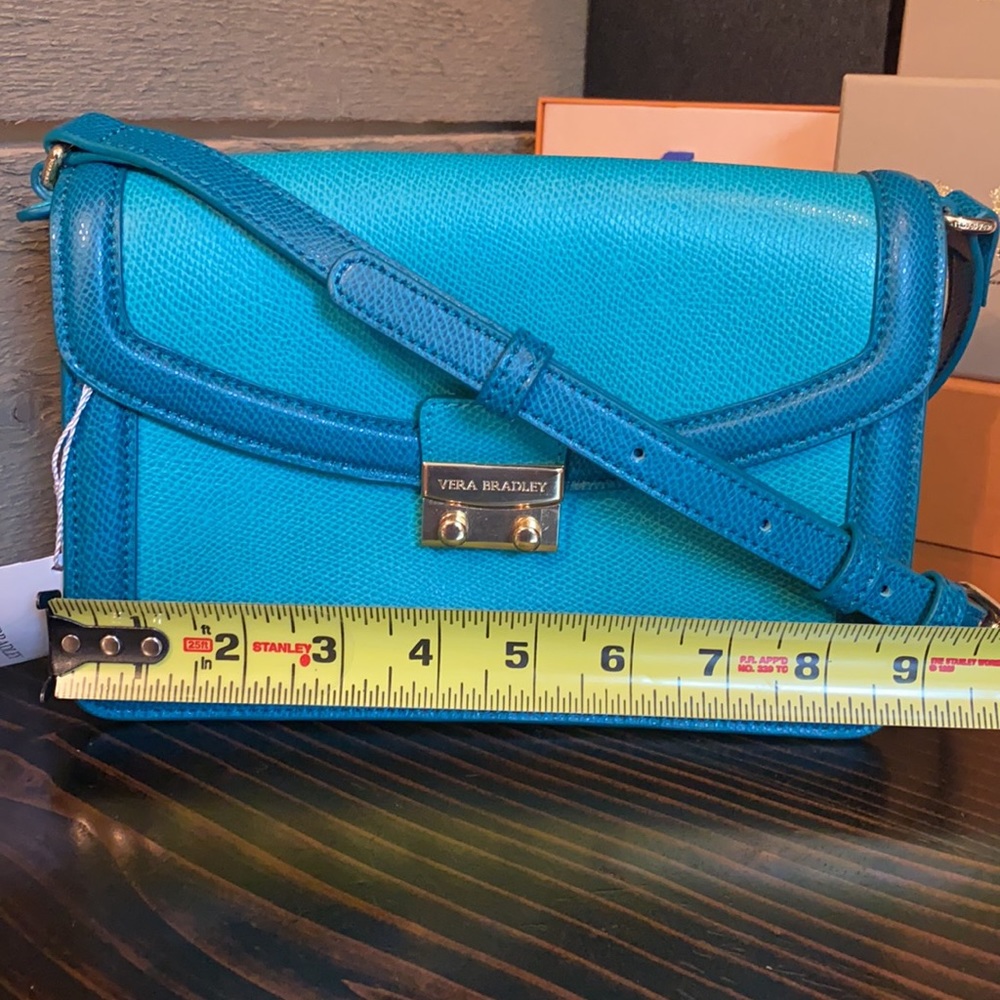 Vera Bradley Tess Crossbody in Teal Leather - Picture 4 of 17